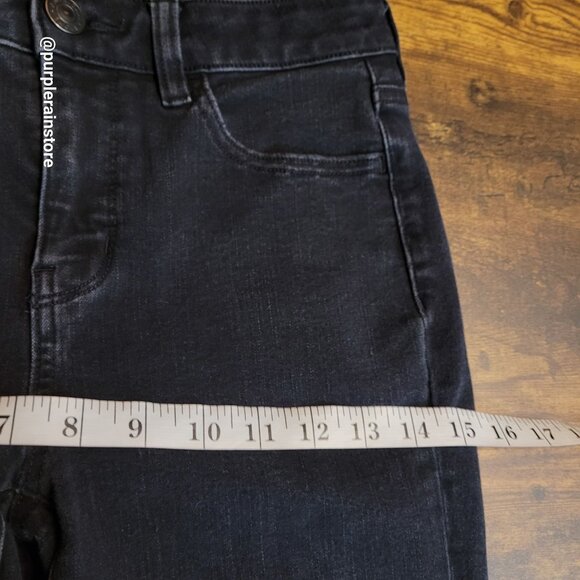 American Eagle Jeans 4 L Dream Jegging Hi Rise Stretch Tummy Control Black Wash - Picture 9 of 13